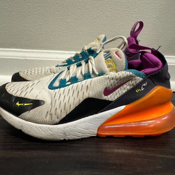 Nike Airmax 270 White Purple Orange - Size 3.5Y - Picture 2 of 5